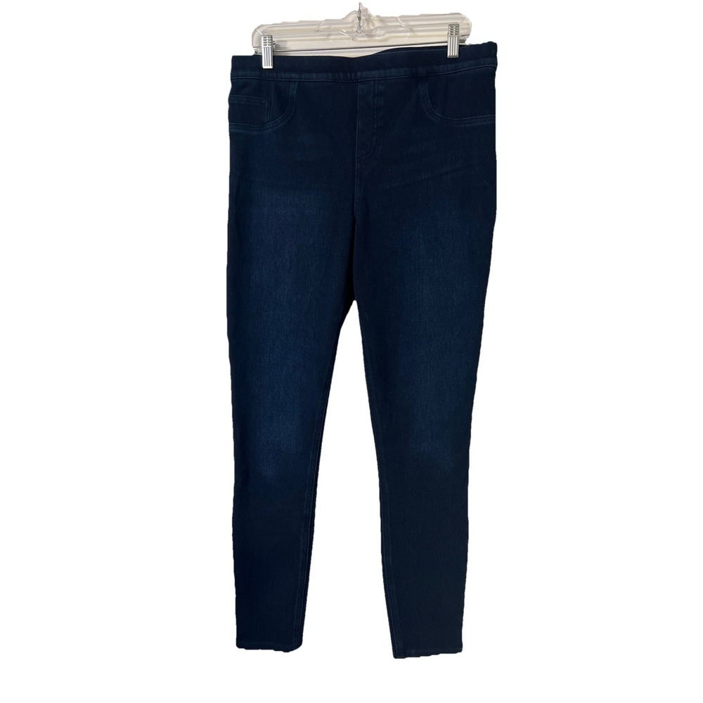 SPANK Ankle  Leg Blue Pull On Jean Sz Extra‎ Large Back Pockets